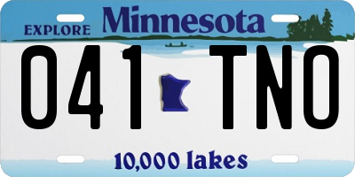 MN license plate 041TNO