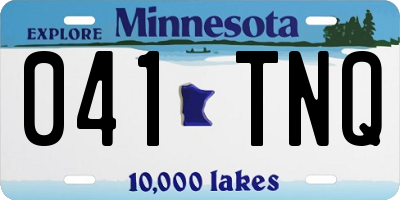 MN license plate 041TNQ