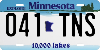 MN license plate 041TNS