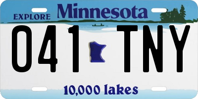 MN license plate 041TNY