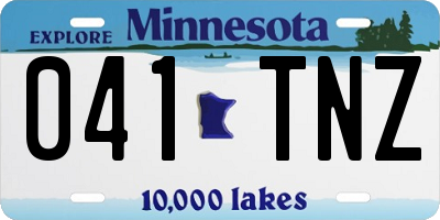 MN license plate 041TNZ