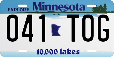 MN license plate 041TOG