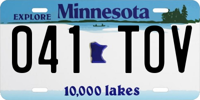 MN license plate 041TOV