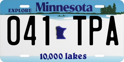 MN license plate 041TPA