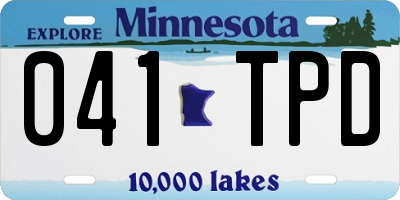 MN license plate 041TPD