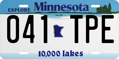 MN license plate 041TPE