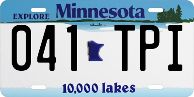 MN license plate 041TPI