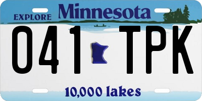 MN license plate 041TPK