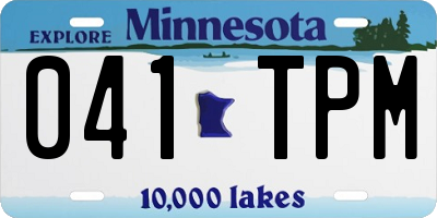MN license plate 041TPM