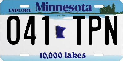 MN license plate 041TPN