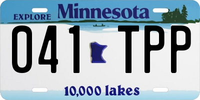 MN license plate 041TPP