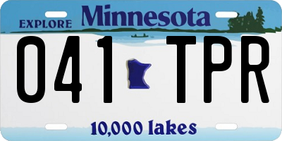 MN license plate 041TPR