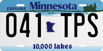 MN license plate 041TPS