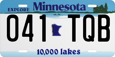 MN license plate 041TQB