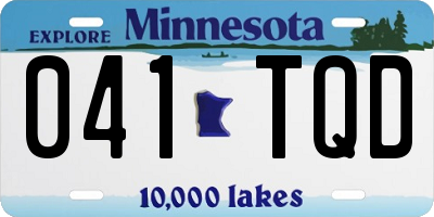 MN license plate 041TQD