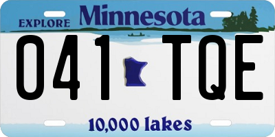 MN license plate 041TQE