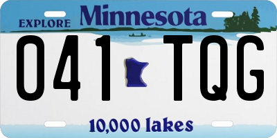MN license plate 041TQG