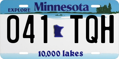 MN license plate 041TQH