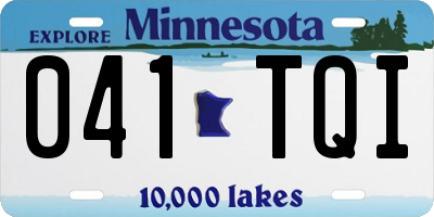 MN license plate 041TQI