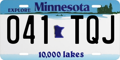 MN license plate 041TQJ
