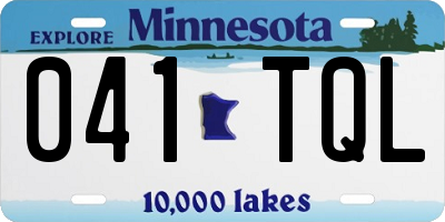 MN license plate 041TQL