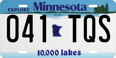 MN license plate 041TQS