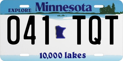 MN license plate 041TQT