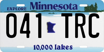 MN license plate 041TRC