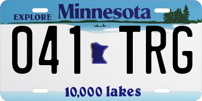 MN license plate 041TRG