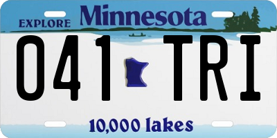 MN license plate 041TRI