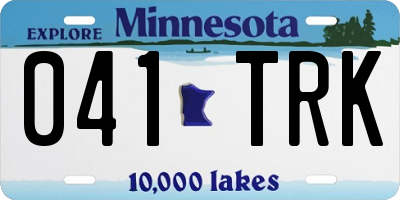MN license plate 041TRK