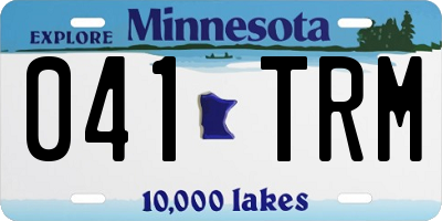 MN license plate 041TRM