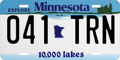 MN license plate 041TRN