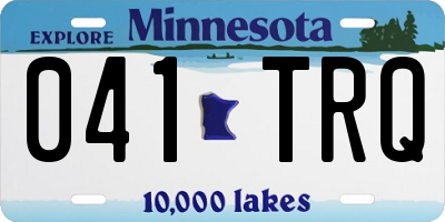 MN license plate 041TRQ