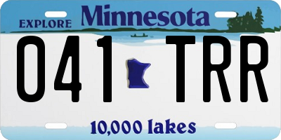 MN license plate 041TRR