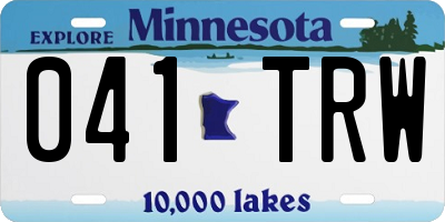 MN license plate 041TRW