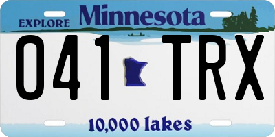 MN license plate 041TRX