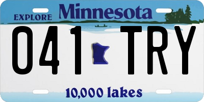 MN license plate 041TRY