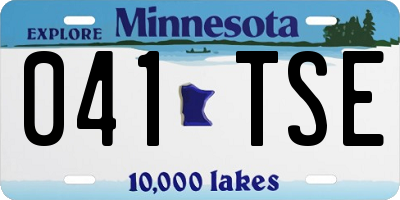 MN license plate 041TSE