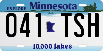 MN license plate 041TSH