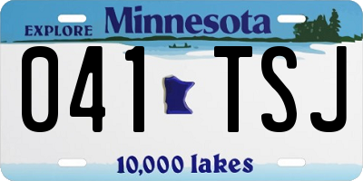 MN license plate 041TSJ