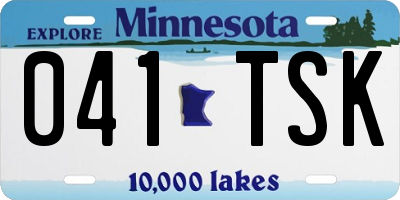 MN license plate 041TSK