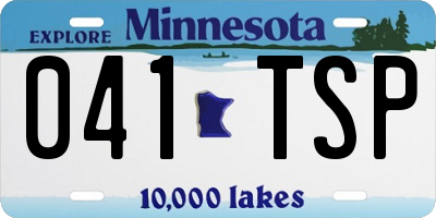 MN license plate 041TSP