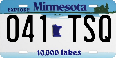 MN license plate 041TSQ
