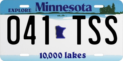 MN license plate 041TSS