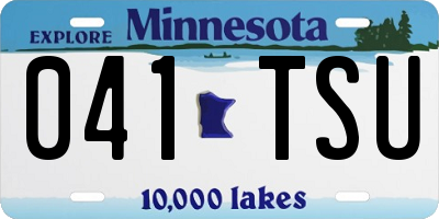 MN license plate 041TSU
