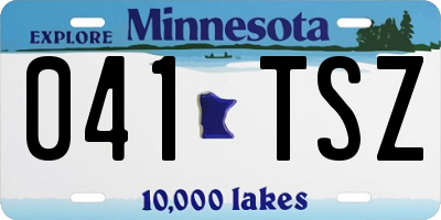 MN license plate 041TSZ