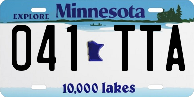 MN license plate 041TTA