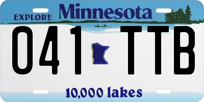MN license plate 041TTB