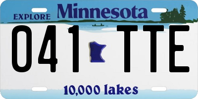 MN license plate 041TTE